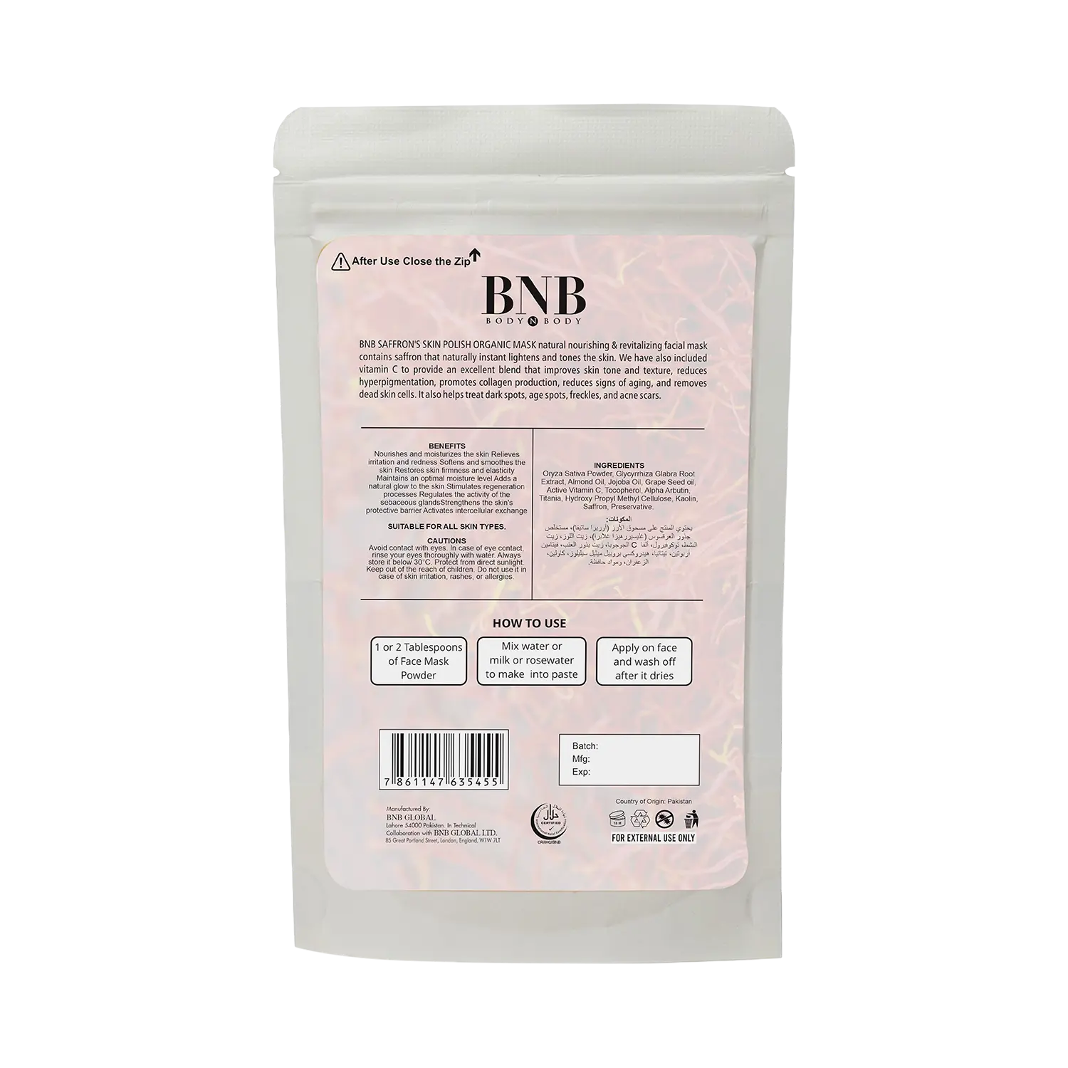 BNB Saffron Skin Polish Mask